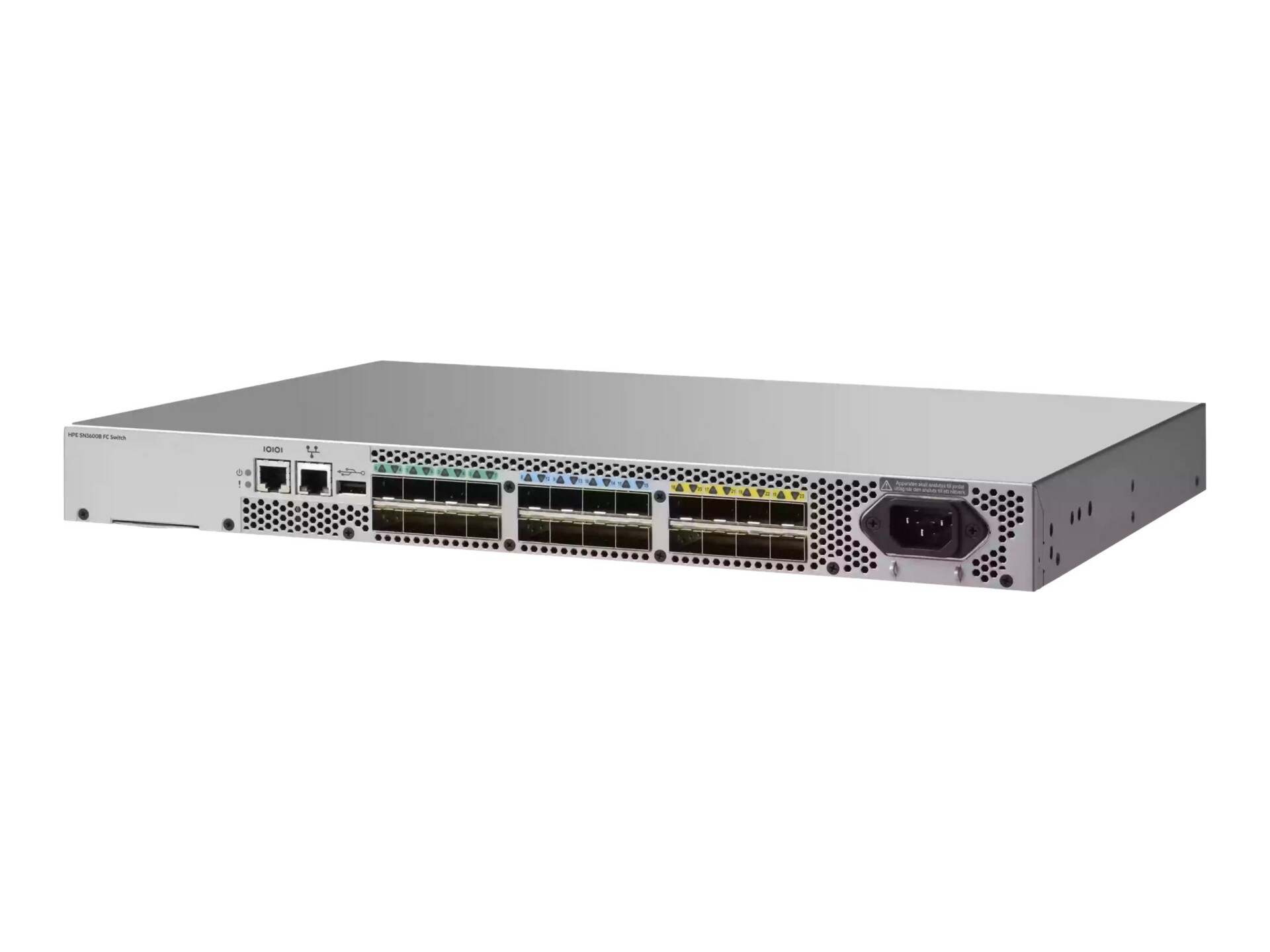 HPE StoreFabric SN3600B - switch - 24 ports - managed - rack-mountable - with 2.4M Jumper Cable (IEC320 C13/C14 M/F CEE