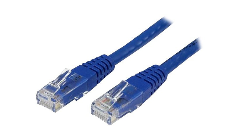 StarTech.com 1 ft. CAT6 Ethernet cable - 10 Pack - ETL Verified - Blue CAT6 Patch Cord - Molded RJ45 Connectors - 24 AWG
