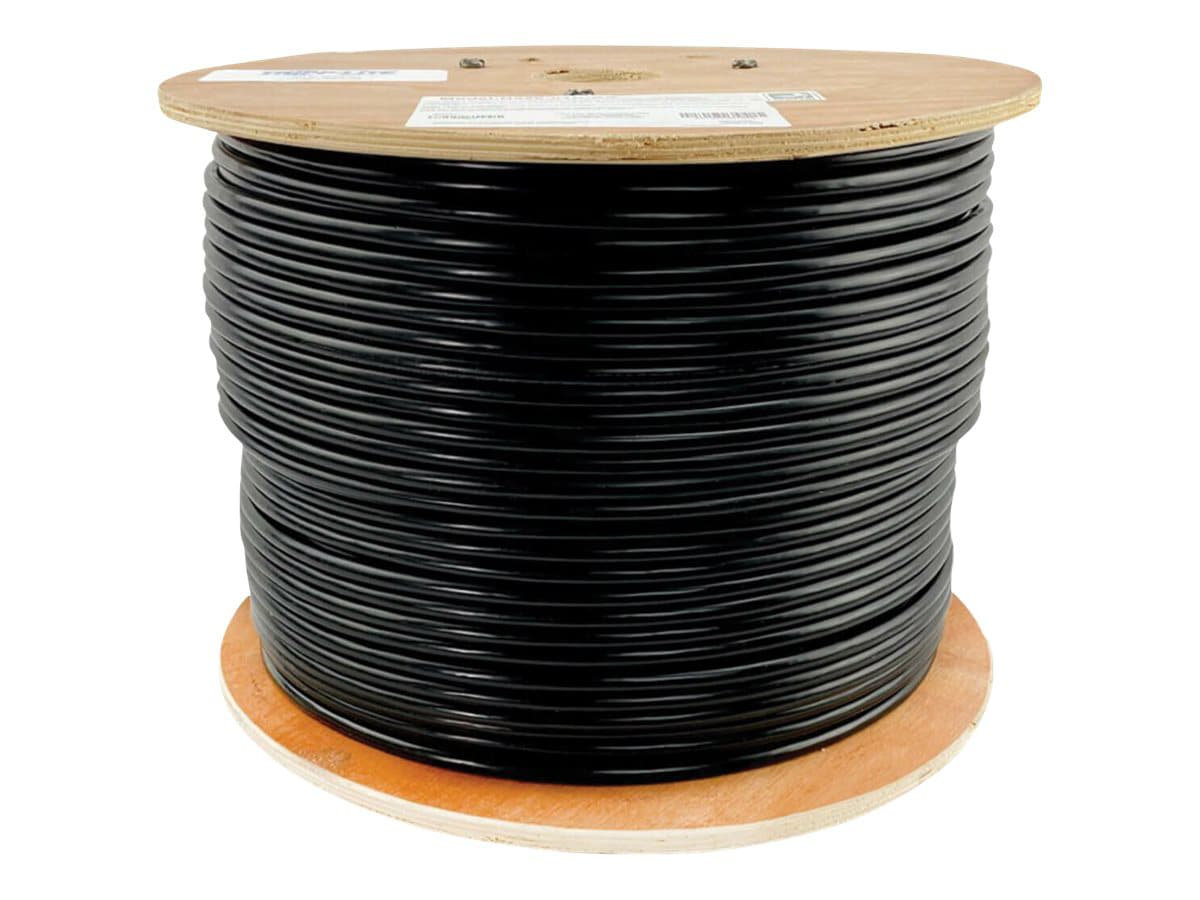 Tripp Lite Cat6/Cat6e Bulk Ethernet Cable 600MHz Outdoor-Rated Black 1000ft