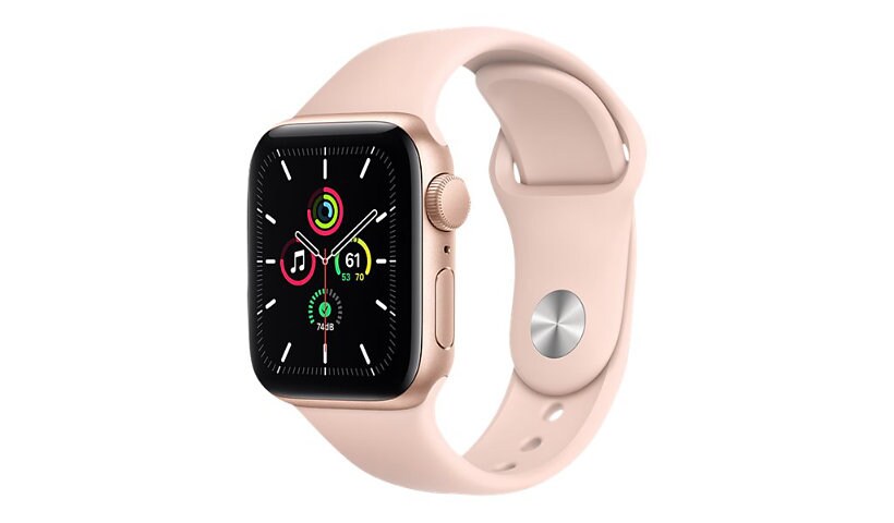 Apple Watch SE (GPS) - gold aluminum - smart watch with sport band - pink s