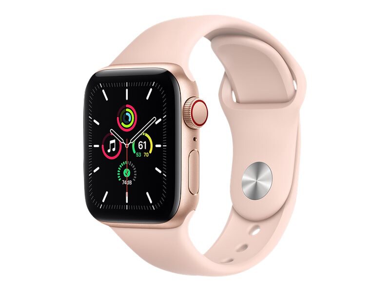 Apple Watch SE (GPS + Cellular) - gold aluminum - smart watch with sport ba