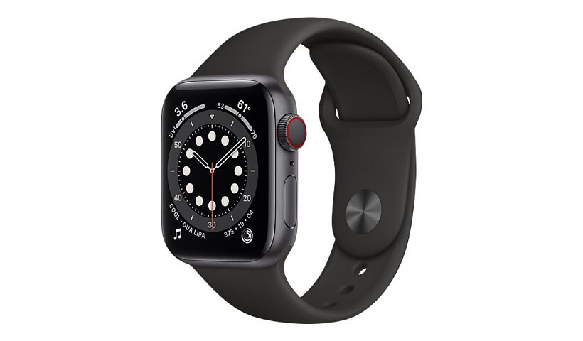 Apple Watch Series 6 (GPS + Cellular) - space gray aluminum - smart watch w