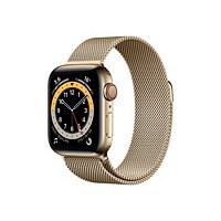 Apple Watch Series 6 (GPS + Cellular) - gold stainless steel - smart watch