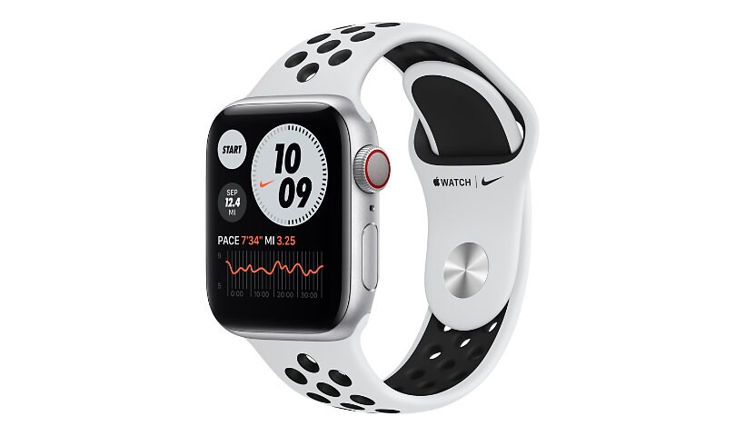 Apple Watch Nike Series 6 (GPS + Cellular) - silver aluminum - smart watch