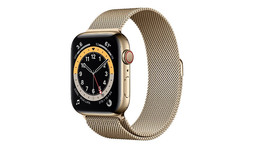 Apple Watch Series 6 (GPS + Cellular) - gold stainless steel - smart watch