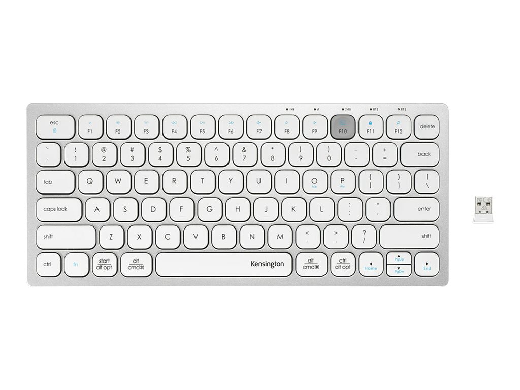 Kensington Multi-Device Dual Wireless Compact Keyboard - US - silver