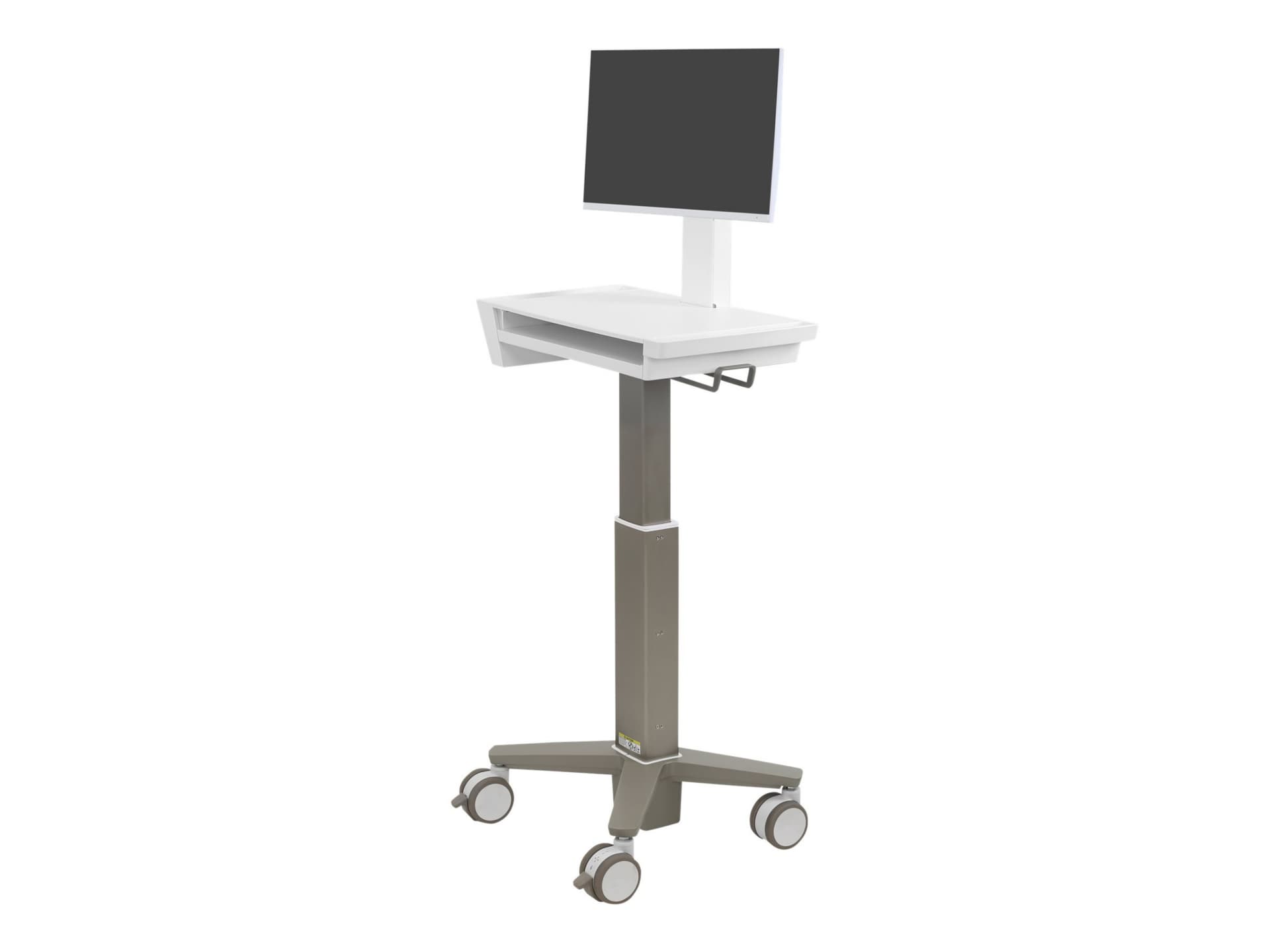 Ergotron CareFit Slim 2.0 cart - light-duty - for All-In-One / LCD display - white, warm gray