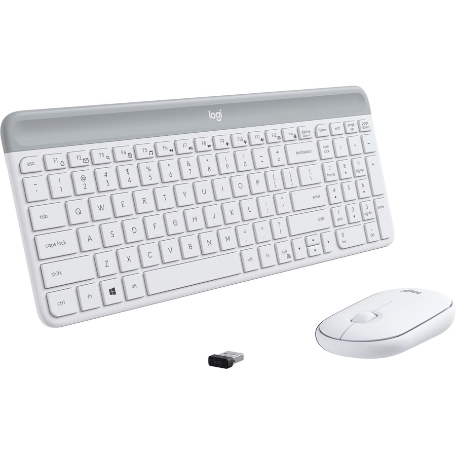 Logitech Slim Wireless Combo MK470 - keyboard and mouse set - off-white -  920-009443 - Keyboard & Mouse Bundles 