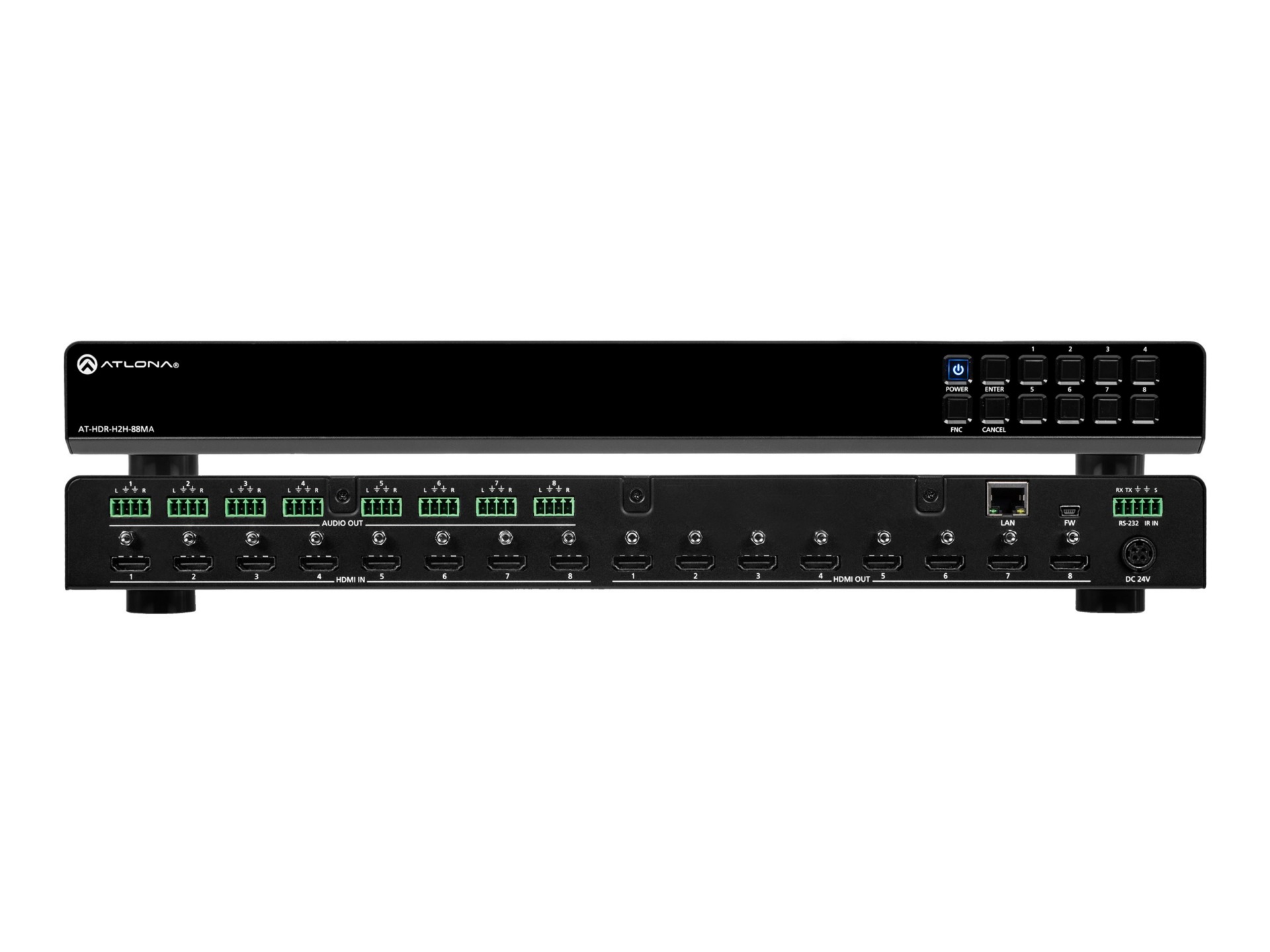 Atlona HDR-H2H-88MA 4K HDR 8x8 HDMI to HDMI Matrix Switcher - video/audio s
