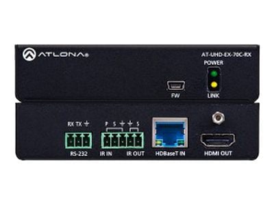 Atlona AT-UHD-EX-70C-RX - Rallonge vidéo/audio/infrarouge/série - HDMI