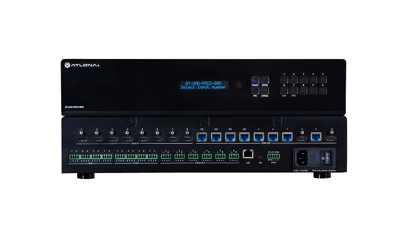 Atlona AT-UHD-PRO3-88M - video/audio/infrared/serial switch - managed - rac