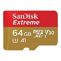 SanDisk Extreme - carte mémoire flash - 64 Go - microSDXC UHS-I