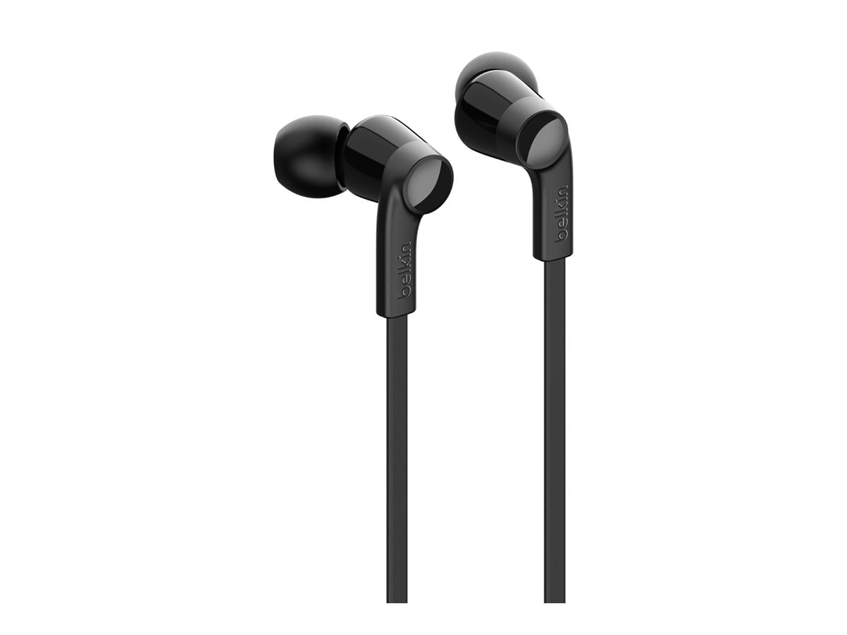 Thumbnail 3 of 17 for Belkin Earbuds with Microphone - 44in Lightning Connector Cable - Silicone Ear Tips - Headphones - Black