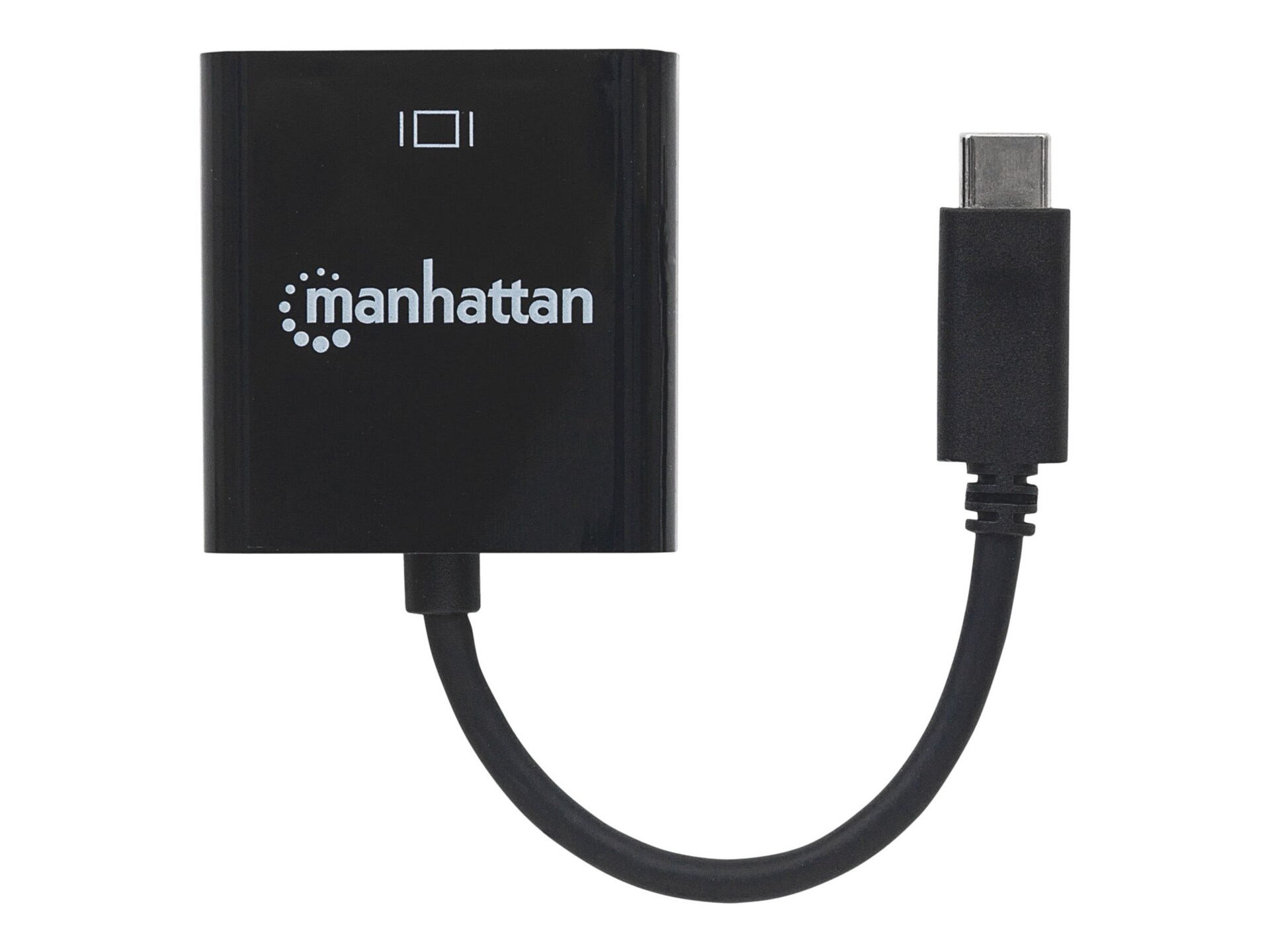 Manhattan USB-C to HDMI Cable, 4K@30Hz, 8cm, Black, Male to Female, Three Y