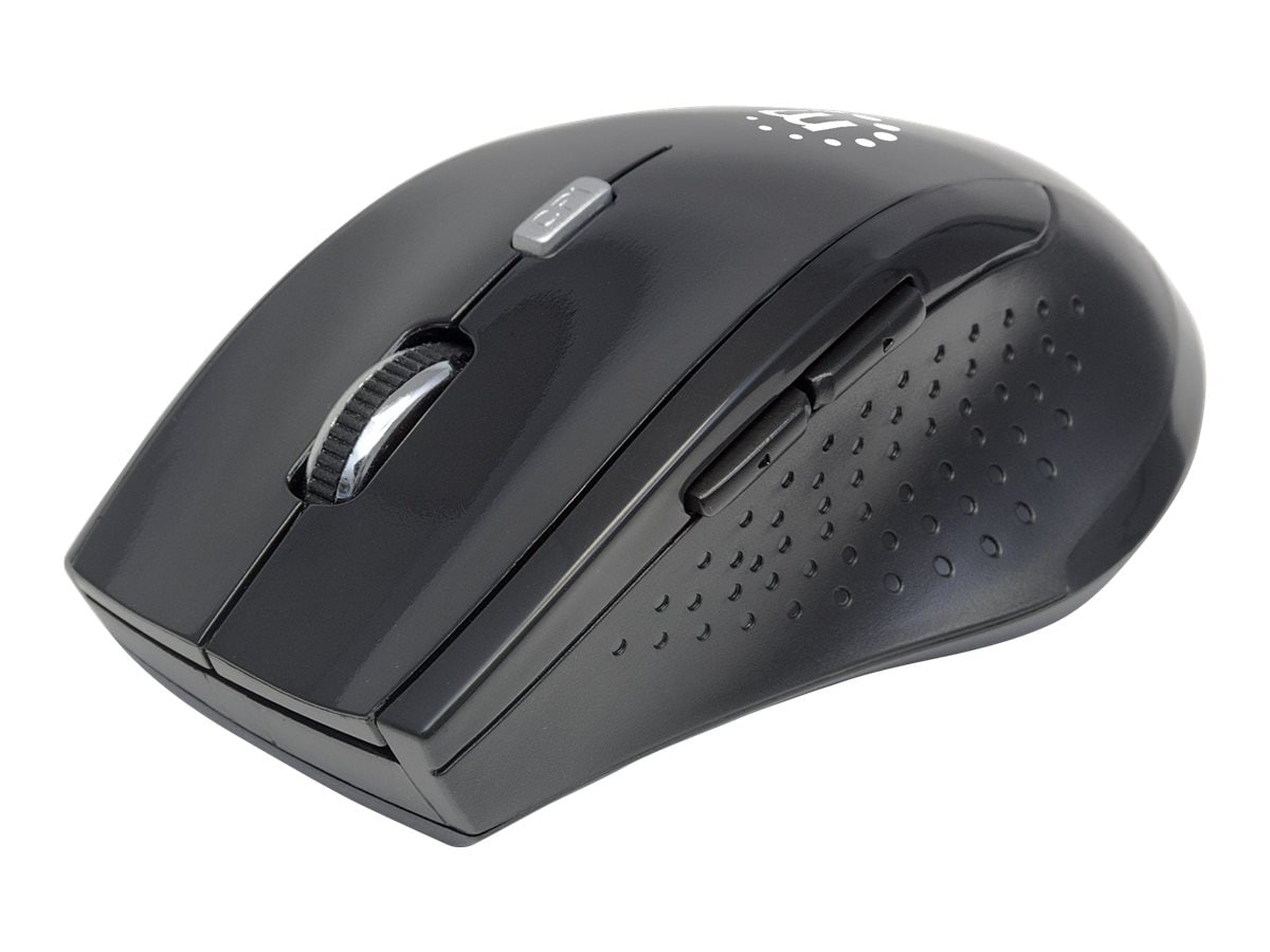 Manhattan Curve Wireless Mouse, Black, Adjustable DPI (800, 1200 or 1600dpi