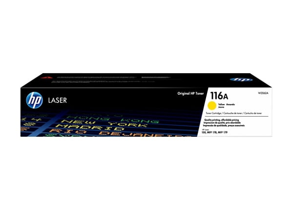 HP 116A (W2062A) Original Laser Toner Cartridge - Yellow - 1 Each - 700 Pages HP 116A (W2062A) Original Laser Toner Cartridge - Yellow - 1 Each - 700 Pages