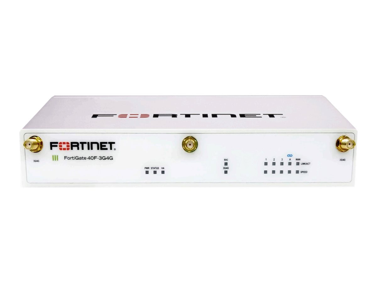 Fortinet FortiWiFi 40F-3G4G - security appliance - Wi-Fi 5 - with 3 years FortiCare 24X7 Service + 3 years FortiGuard