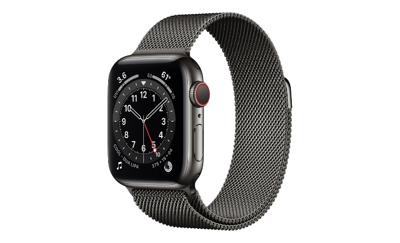 Apple Watch Series 6 Gps Cellular Graphite Stainless Steel Smart Wa Mg2u3ll A Smartwatches Cdw Com