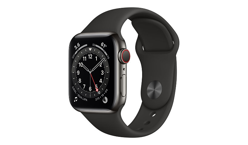 Apple Watch Series 6 (GPS + Cellular) - graphite stainless steel - smart wa