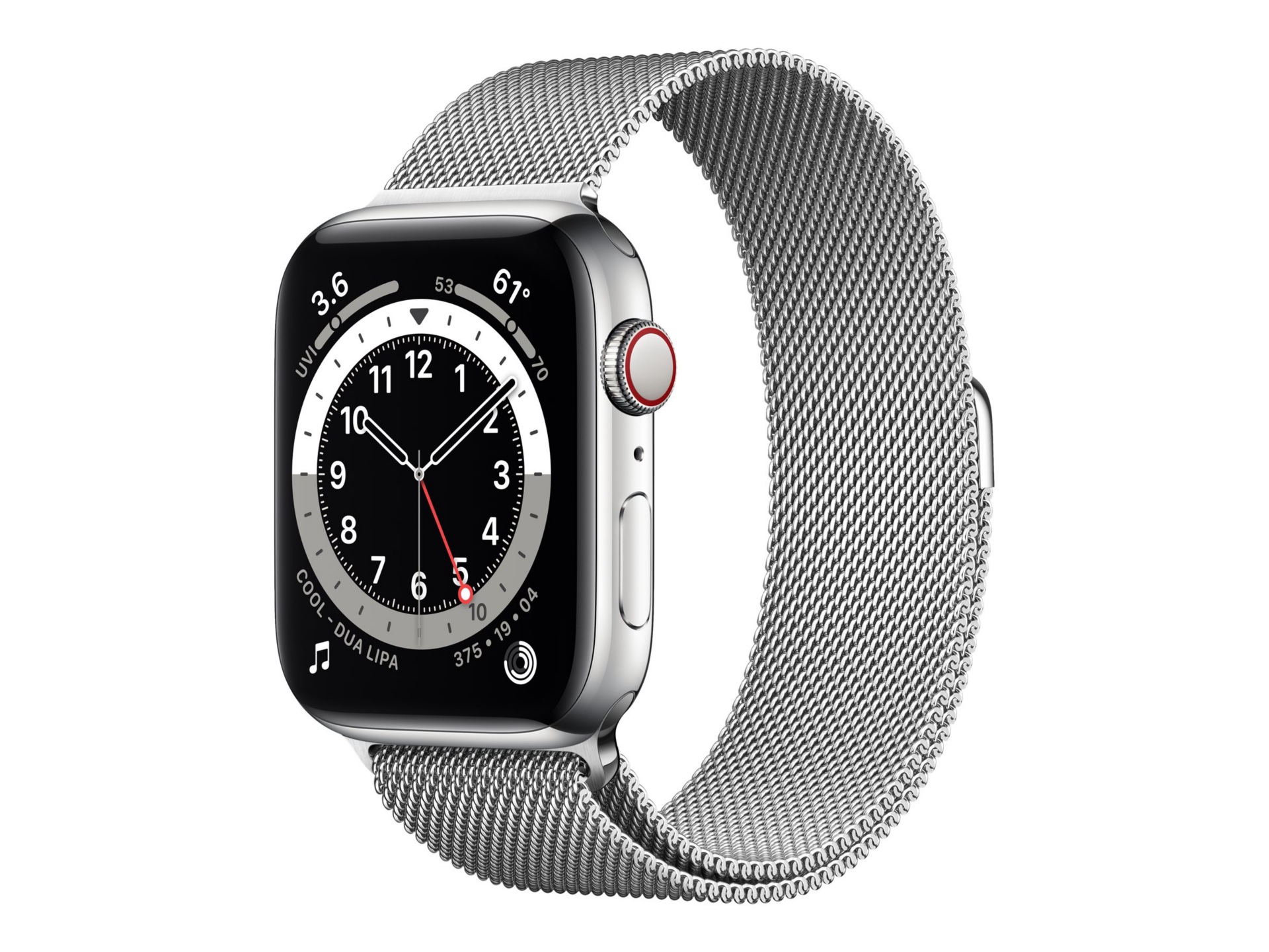 Apple Watch Series 6 (GPS + Cellular) - silver stainless steel - smart watc