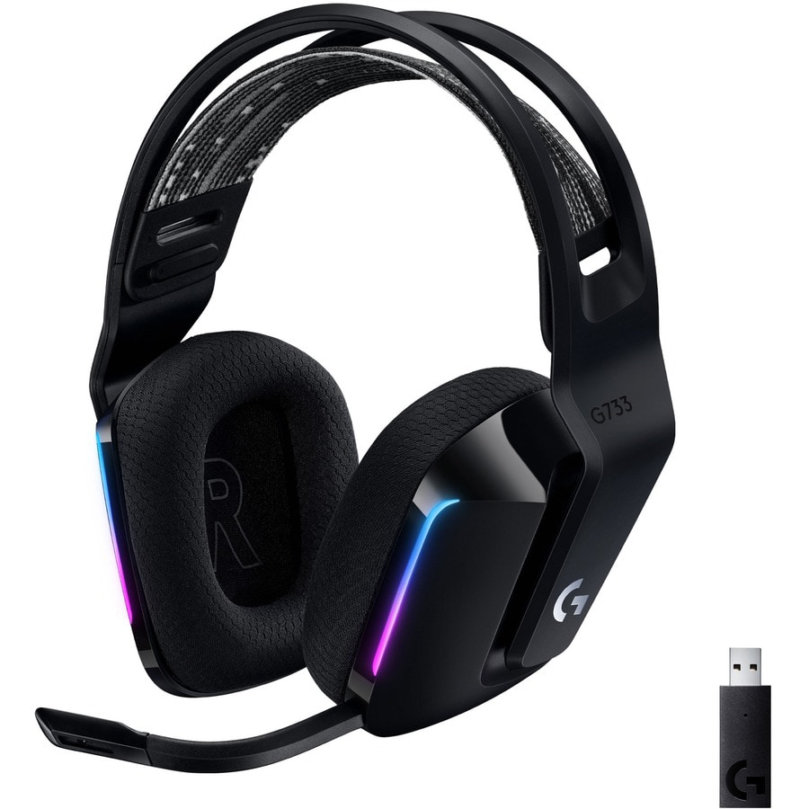 For tidlig Alfabet Fortære Logitech G733 LIGHTSPEED Wireless RGB Gaming Headset - headset - 981-000863  - Headphones - CDW.com