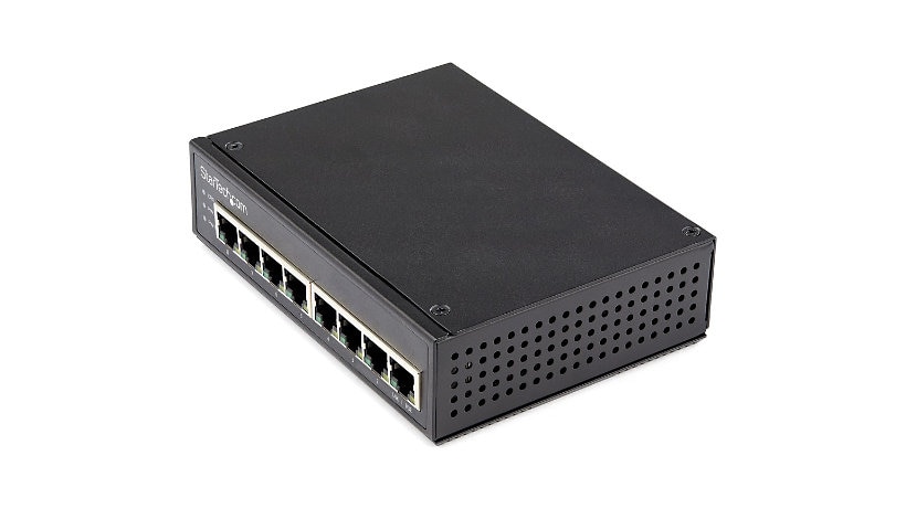 StarTech.com Industrial 8 Port Gigabit PoE Switch - 30W - Power Over Ethernet GbE PoE+ Network IP-30