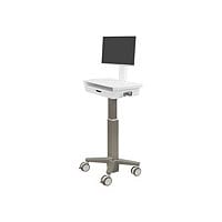 Ergotron CareFit Slim 2.0 cart - light-duty - for All-In-One / LCD display - drawer (1x1) - white, warm gray