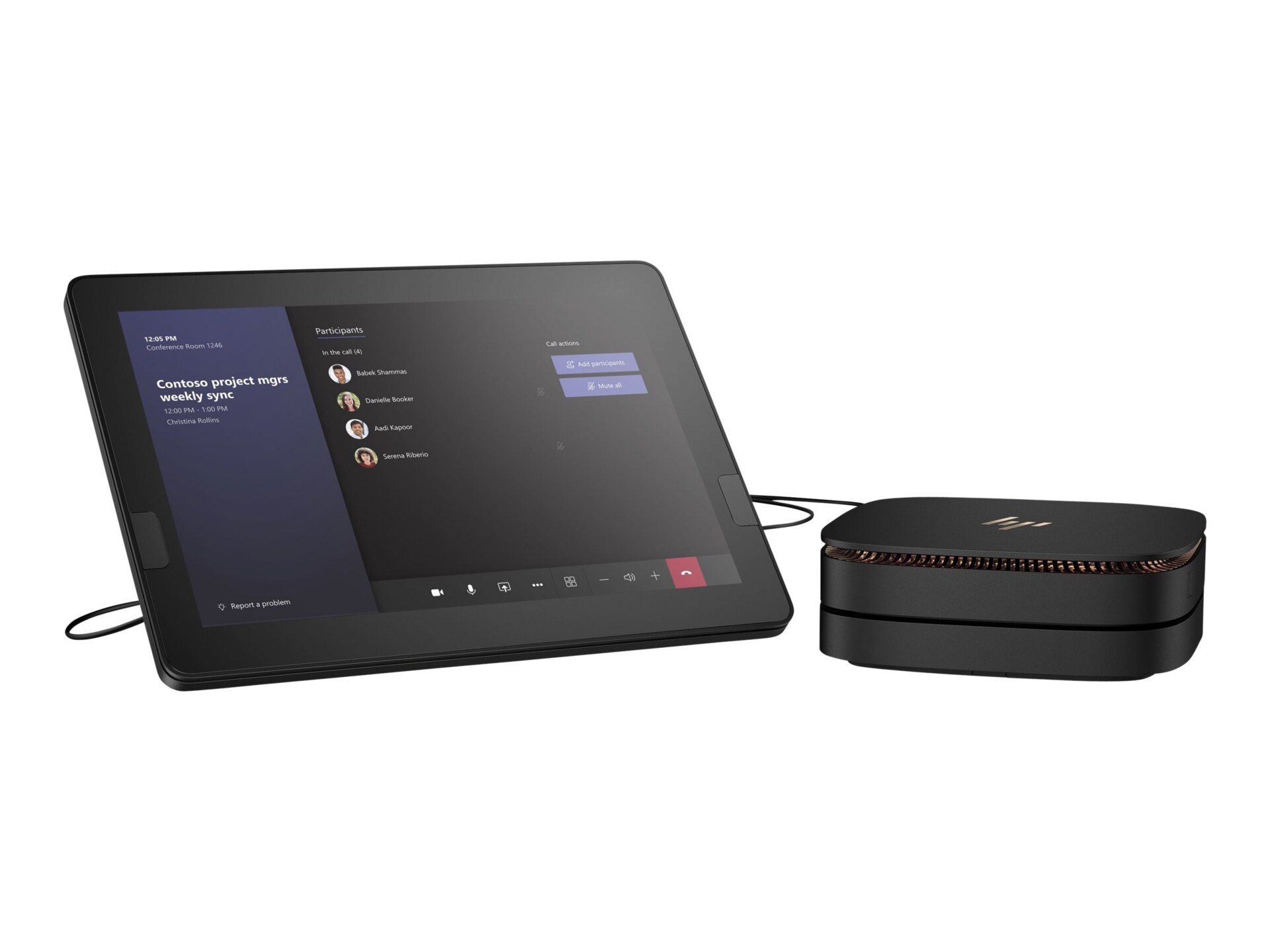 HP Elite Slice G2 Audio Ready with Microsoft Teams Rooms - USFF - Core i5 7500T 2.7 GHz - vPro - 8 GB - SSD 128 GB - LCD