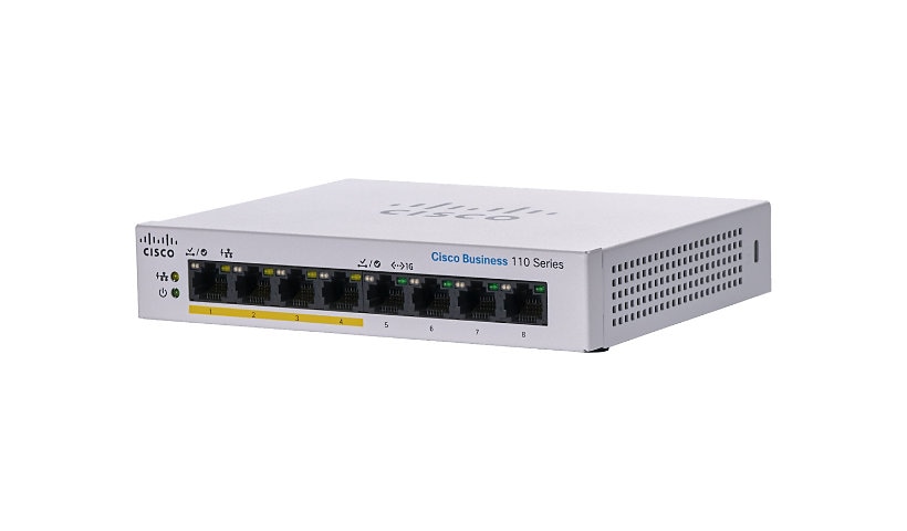 Cisco Business 110 Series 110-8PP-D - switch - 8 ports - unmanaged - rack-mountable