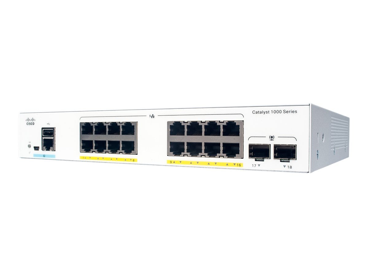 Cisco Catalyst 1000-16P-2G-L - switch - 16 ports - managed - rack-mountable