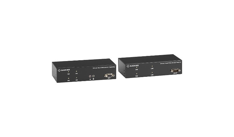 Black Box KVM Extender over Fiber - Dual-Head, DVI-I, USB 2.0, Serial,Audio