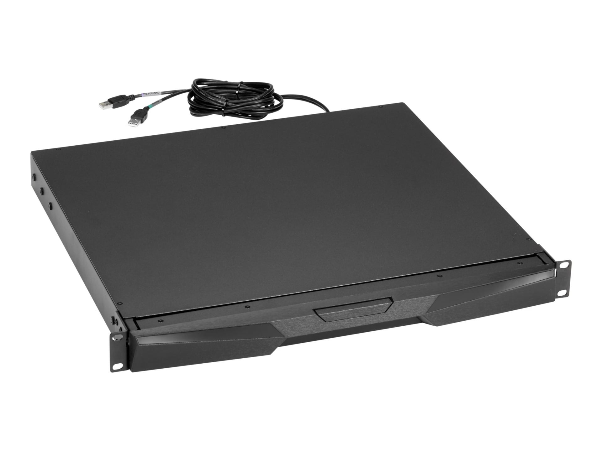 Black Box Rackmount KB Tray Touchpad Sliding 1U 19"W x 16.5"D 2PNT MNT