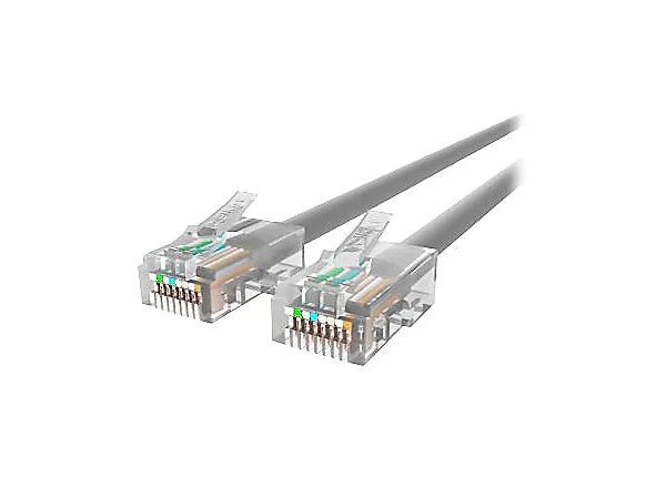 Belkin Cat5e/Cat5 1ft Grey Ethernet Patch Cable, No Boot, PVC, UTP, 24 AWG, RJ45, M/M, 350MHz, 1'