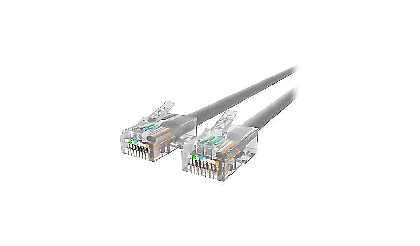 Belkin Cat5e/Cat5 1ft Grey Ethernet Patch Cable, No Boot, PVC, UTP, 24 AWG, RJ45, M/M, 350MHz, 1'