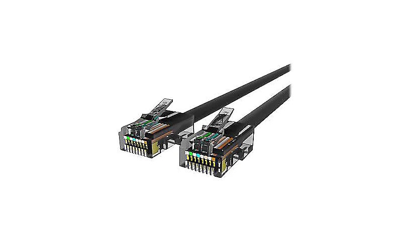 Belkin Cat5e/Cat5 7ft Black Ethernet Patch Cable, No Boot, PVC, UTP, 24 AWG, RJ45, M/M, 350MHz, 7'