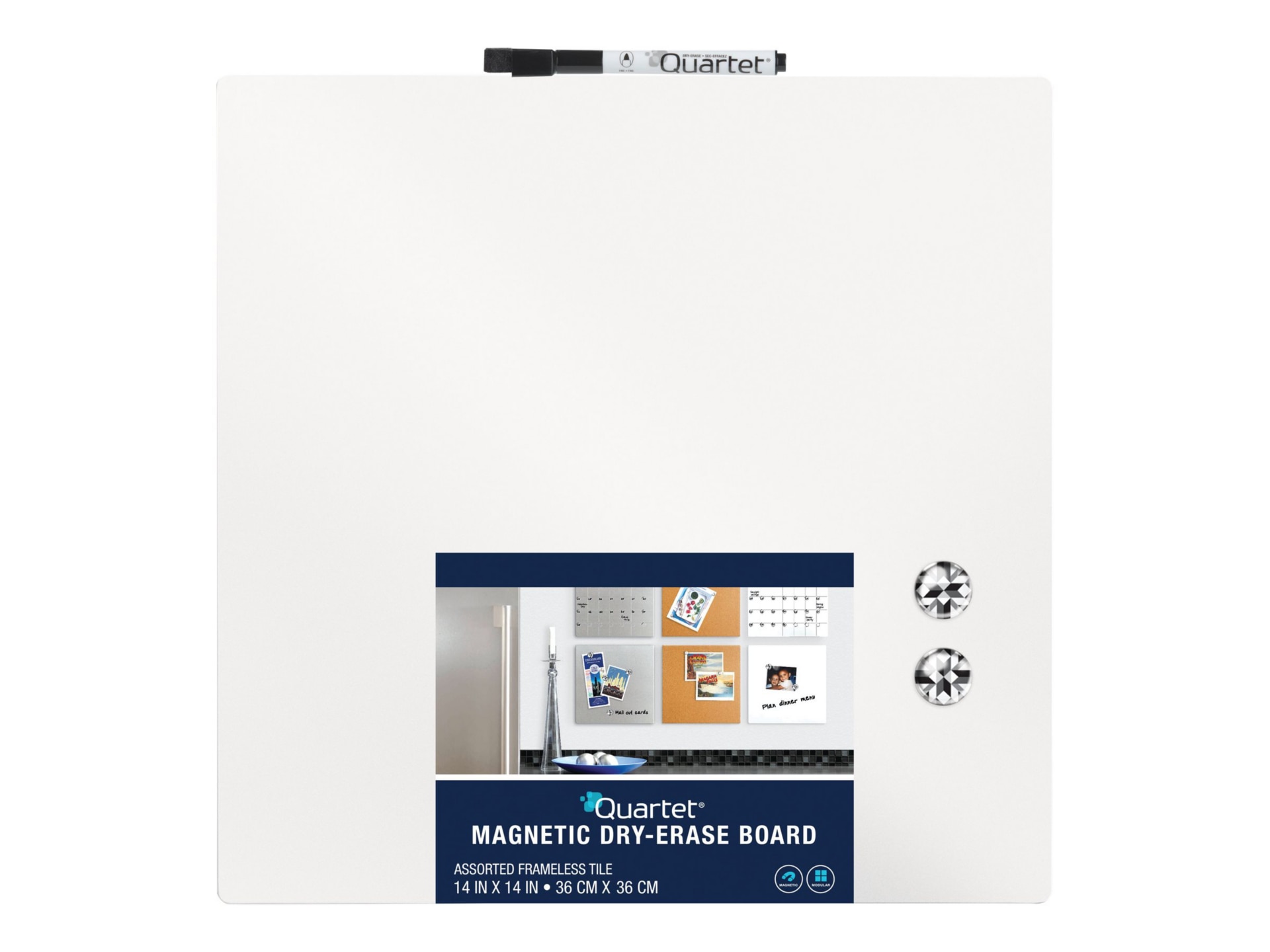 Thumbnail 3 of 4 for Quartet whiteboard - 14.2 in x 14.2 in - white
