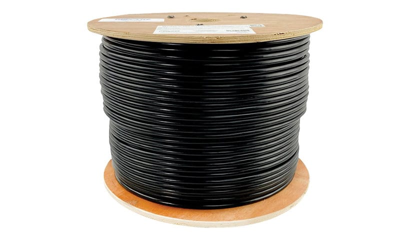 Eaton Tripp Lite Series Cat6/Cat6e 600 MHz Solid-Core Direct-Burial Outdoor-Rated UTP Bulk Ethernet Cable - Black, 1 000