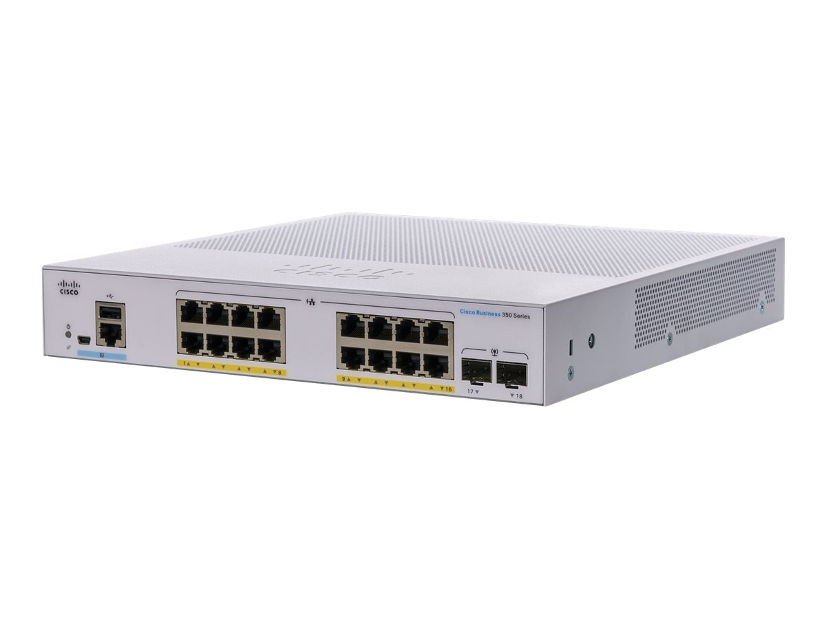 Cisco Business 350 Series CBS350-16FP-2G - switch - 16 ports - managed - rack-mountable