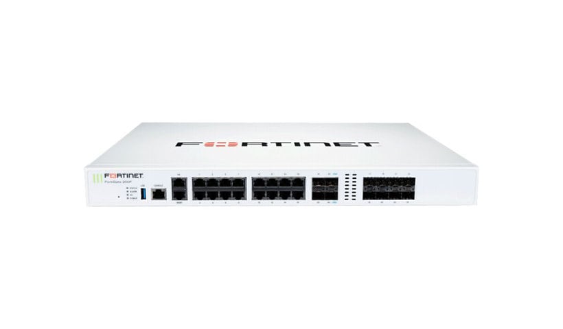 Fortinet FortiGate 200F - security appliance - with 1 year 24x7 FortiCare Support + 1 year FortiGuard Unified Threat