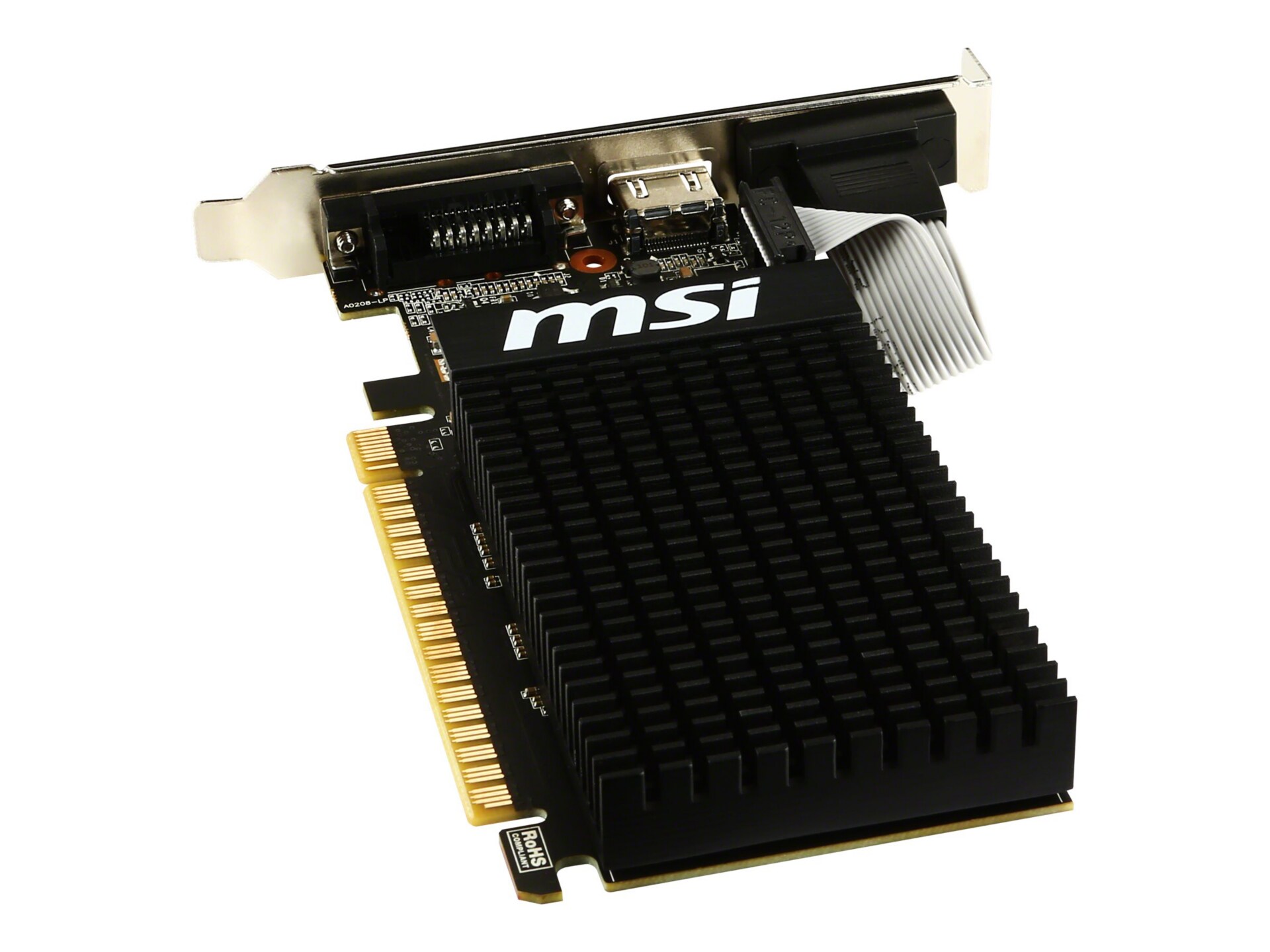 MSI NVIDIA GeForce GT 710 Graphic Card - 1 GB DDR3 SDRAM - Low-profile
