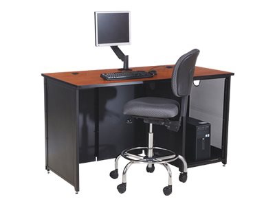Spectrum Instructor Media Console #1 - workstation - rectangular - graphite talc
