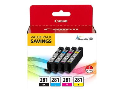 Canon PGI-280 XL / CLI-281 BKCMY 5 Color Value Pack - 5-pack - black, yellow, cyan, magenta, pigmented black - original