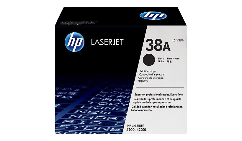 HP 38A (Q1338A) Original Laser Toner Cartridge - Single Pack - Black - 1 Each