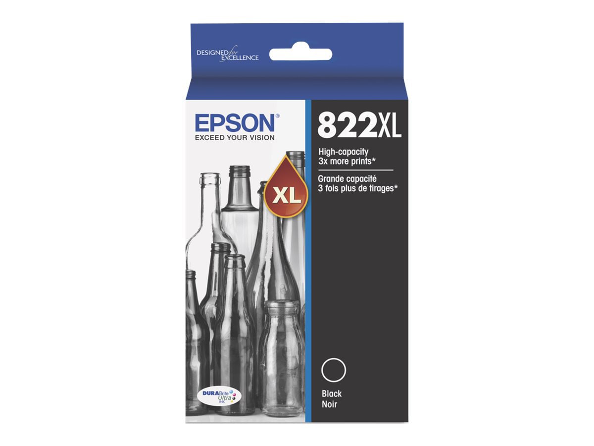 Epson 822XL - High Capacity - black - original - ink cartridge