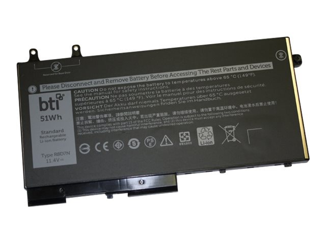 BTI R8D7N-BTI 11.4V 51WHR LI-ION BATTERY 0R8D7N, 451-BCIQ, R8D7N, W8GMW INS