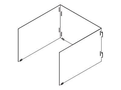 Spectrum - partition screen - 3-panel - 61 x 61 x 40.6 cm - clear
