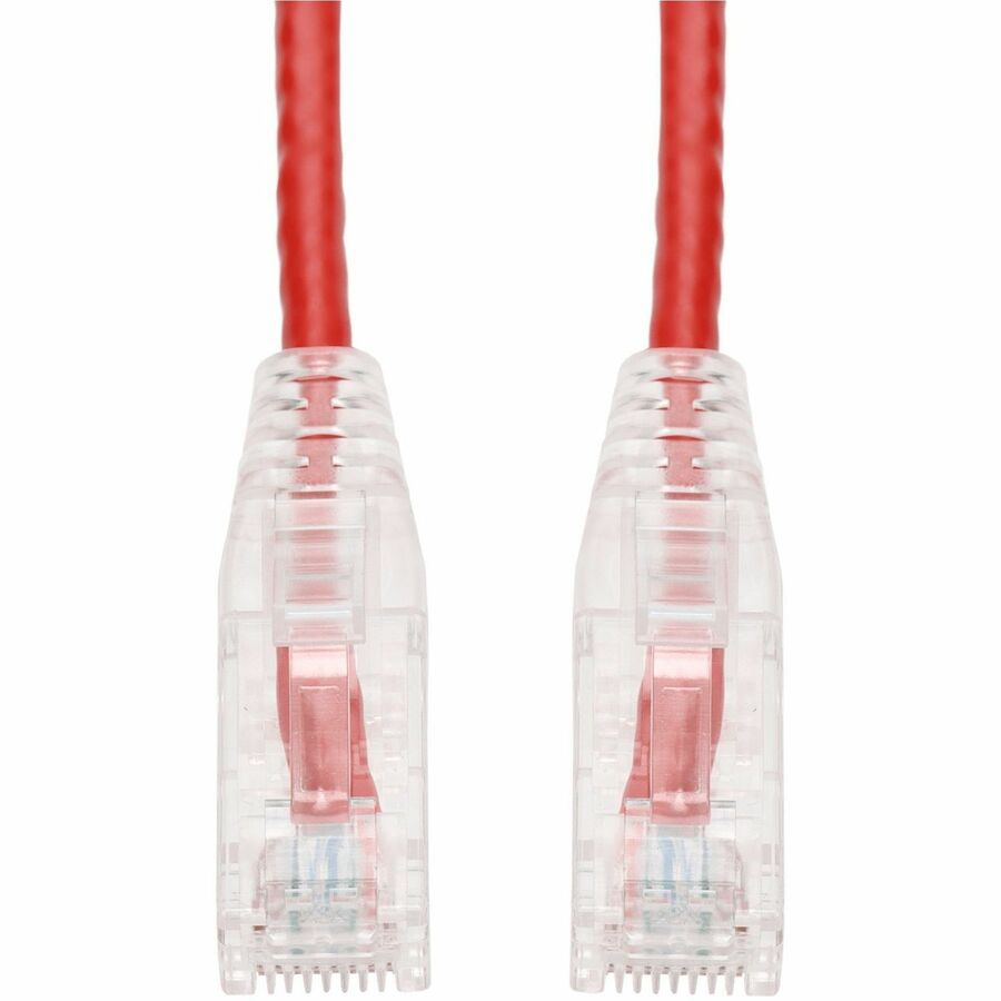 Proline 10ft Red CAT 6A Slim PVC Ethernet Cable Snagless Clear-Claw RJ-45 M/M