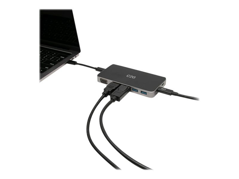 C2G Dual Monitor Docking Station Kit - Includes USB C Docking Station, 6ft HDMI Cable, and HDMI to DP Cables