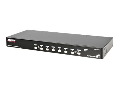 StarTech.com 8 Port 1U RackMount USB PS/2 KVM Switch with OSD - KVM switch - 8 ports - desktop