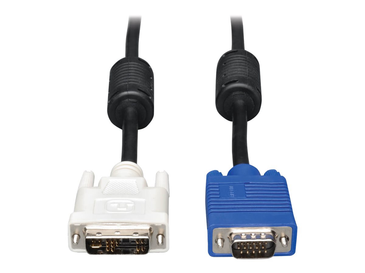 Tripp Lite 6ft DVI to VGA Monitor Cable Shielded with RGB High Resolution DVI-A to HD15 M/M 6' - display cable - 6 ft